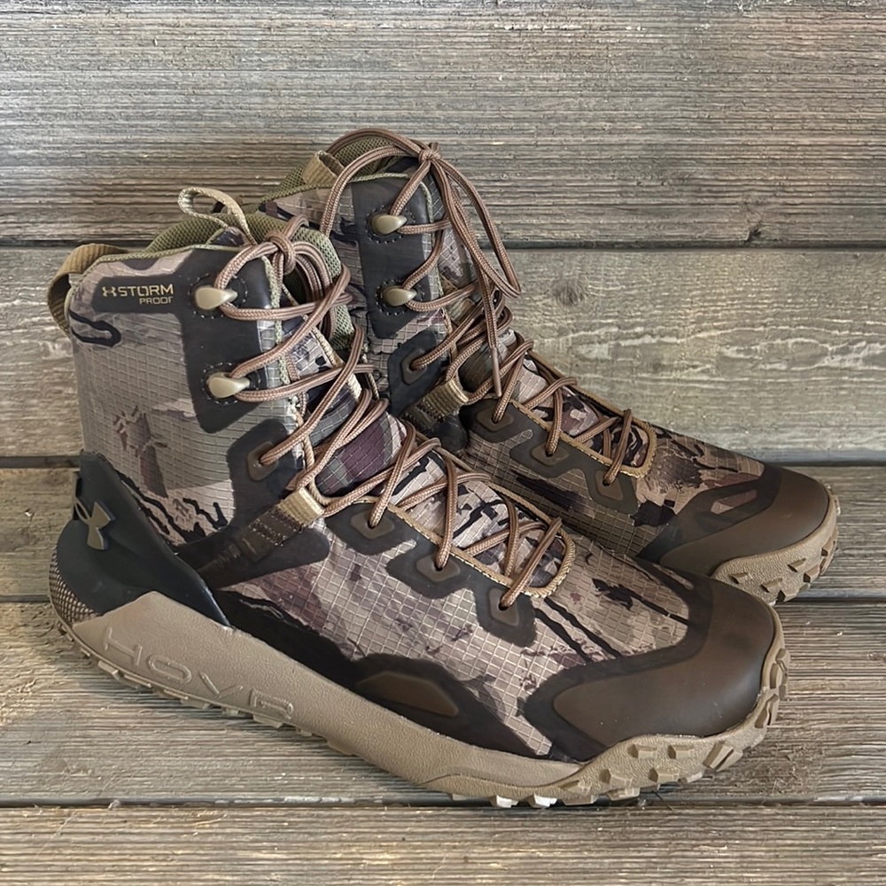 Men’s Under Armour HOVR Storm Proof Tactical Boots, Sz 8, Camo, see pics!